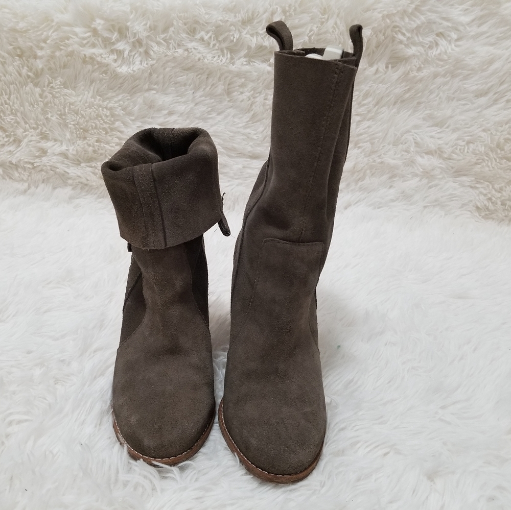Joie Suede Brown Mid- Calf Boots, 37